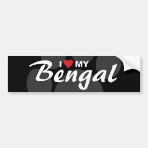 I Love (Heart) My Bengal Bumper Sticker
