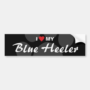 I Love (Heart) My Blue Heeler Breed Bumper Sticker