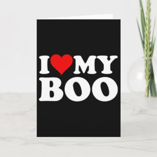 I Love Heart My Boo Bybe Bye Boyfriend Girlfriend Card