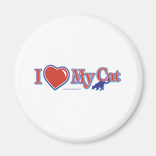 I Love Heart My Cat Magnet
