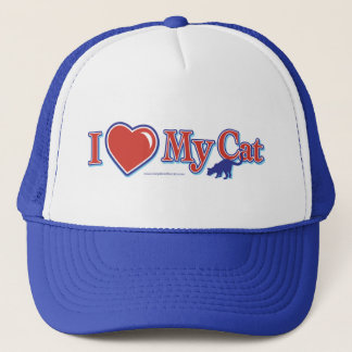 I Love Heart My Cat Trucker Hat
