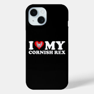 I Love (Heart) My Cornish Rex iPhone 15 Case