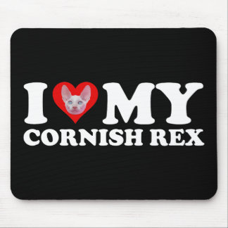 I Love (Heart) My Cornish Rex Mouse Pad