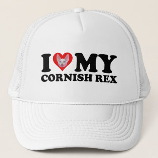 I Love (Heart) My Cornish Rex Trucker Hat