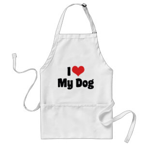 I Love Heart My Dog - Dog Lover Standard Apron
