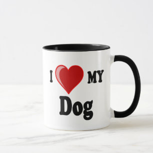 I Love (Heart) My Dog Mug