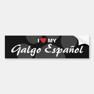 I Love (Heart) My Galgo Espanol Bumper Sticker