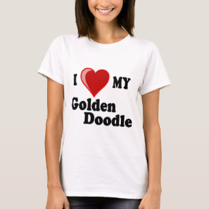 I Love (Heart) My Golden Doodle Dog T-Shirt