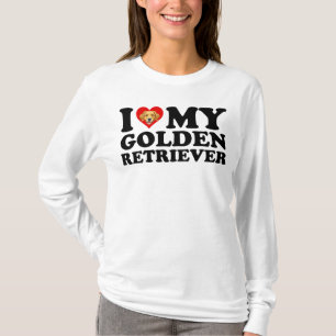 I Love (Heart) My Golden Retriever T-Shirt