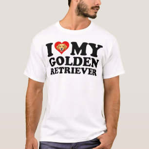I Love (Heart) My Golden Retriever T-Shirt