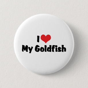 I Love Heart My Goldfish - Aquarium Fish Lover 6 Cm Round Badge