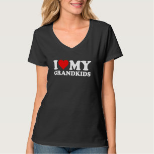 I LOVE HEART MY GRANDKIDS GRANDCHILDREN GRAND DAUG T-Shirt