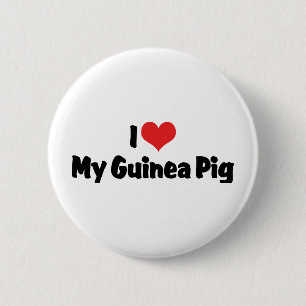 I love Heart My Guinea Pig 6 Cm Round Badge