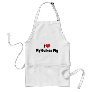 I Love Heart My Guinea Pig Standard Apron