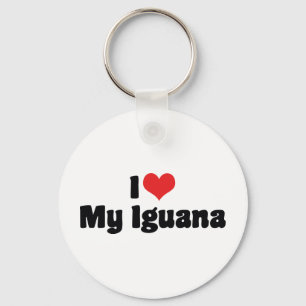 I Love Heart My Iguana - Lizard Lover Key Ring
