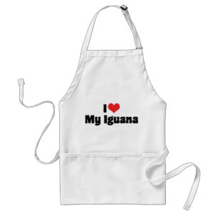 I Love Heart My Iguana - Lizard Lover Standard Apron