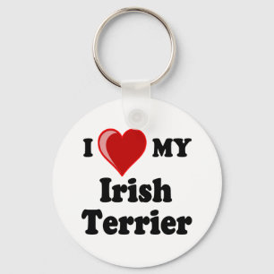 I Love (Heart) My Irish Terrier Dog Key Ring