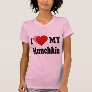 I Love (Heart) My Munchkin Cat T-Shirt