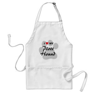 I Love (Heart) My Plott Hound Standard Apron