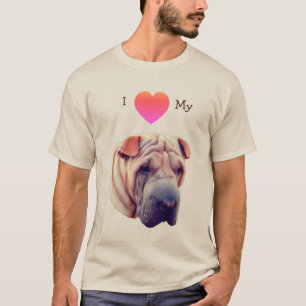 I Love Heart My Shar Pei Dog  T-Shirt