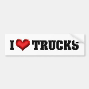 I Love Heart My Truck - Truck Lover Bumper Sticker