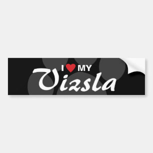 I Love (Heart) My Vizsla Bumper Sticker