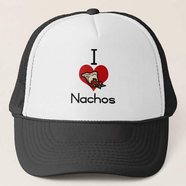 I love-heart nacho trucker hat (Front)