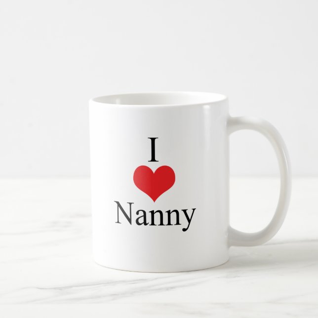 I Love (Heart) Nanny Coffee Mug (Right)