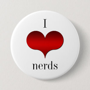 I Love (Heart) Nerds Button