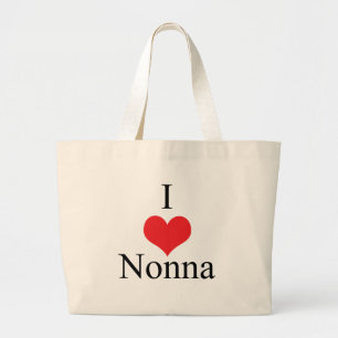 I Love (Heart) Nonna Large Tote Bag