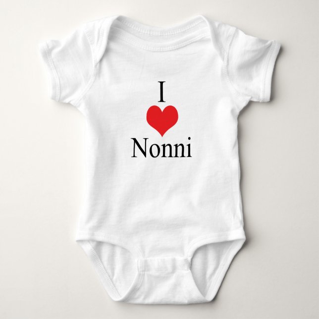 I Love (Heart) Nonni Baby Bodysuit (Front)