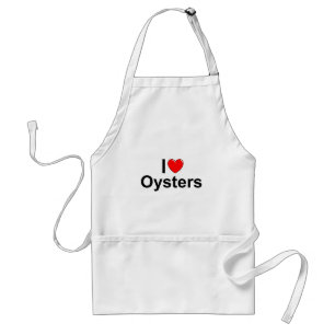 I Love (Heart) Oysters Standard Apron