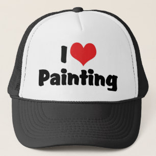 I Love Heart Painting - Artist Art Lover Trucker Hat