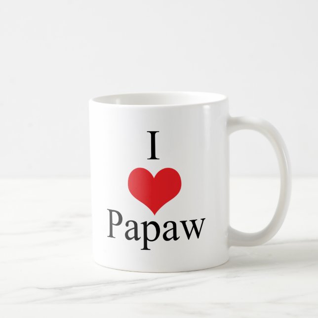 I Love (Heart) Papaw Coffee Mug (Right)