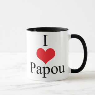 I Love (Heart) Papou Mug