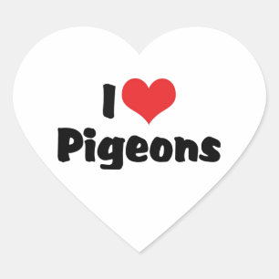 I Love Heart Pigeons - Bird Lover Sticker