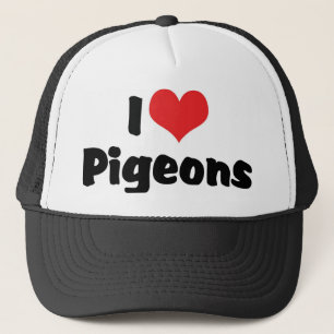 I Love Heart Pigeons - Bird Lover Trucker Hat