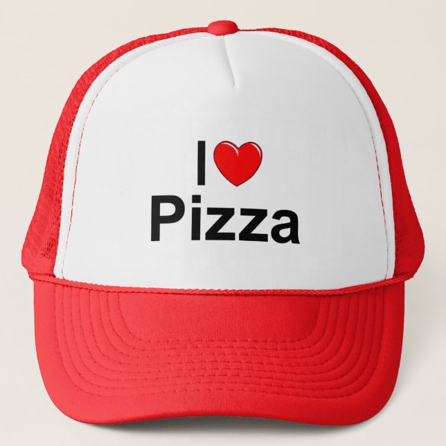 I Love (Heart) Pizza Trucker Hat (Front)