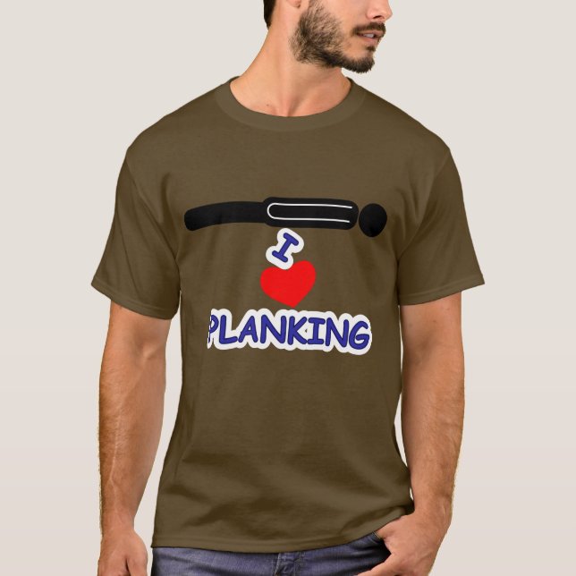 I Love (Heart) Planking T-Shirt (Front)