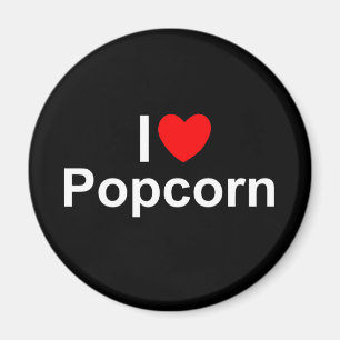 I Love (Heart) Popcorn Magnet