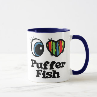 I Love (Heart) Puffer Fish Mug