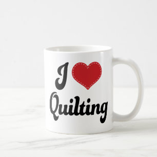 I Love (Heart) Quilting Coffee Mug