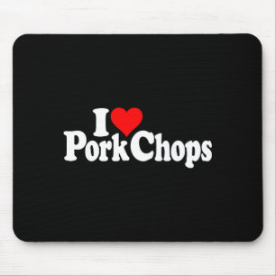 I Love Heart Rk Chops Mouse Pad