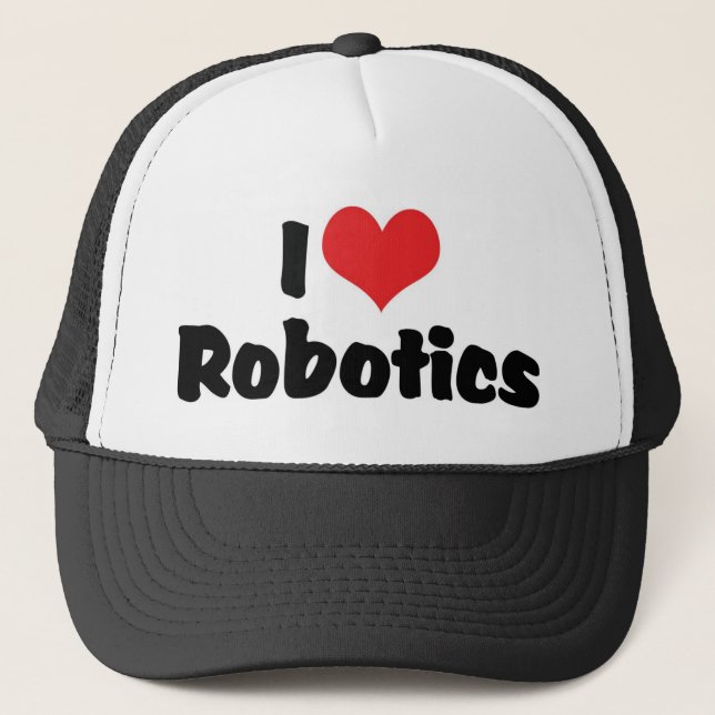 I Love Heart Robotics - Robot Lover Trucker Hat (Front)