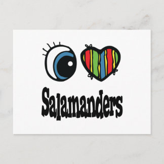 I Love (Heart) Salamanders Postcard