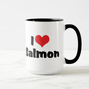 I Love Heart Salmon - Fish Lover Mug