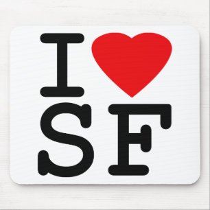 I Love Heart San Francisco Mouse Pad