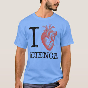 I Love Heart Science Biology Anatomy Illustration T-Shirt