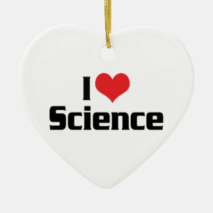 I Love Heart Science Ceramic Tree Decoration