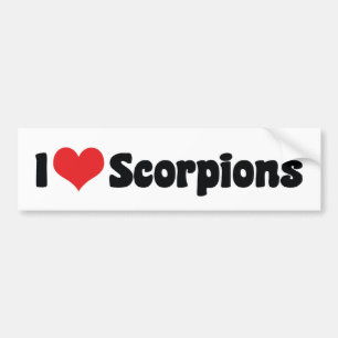 I Love Heart Scorpions Bumper Sticker